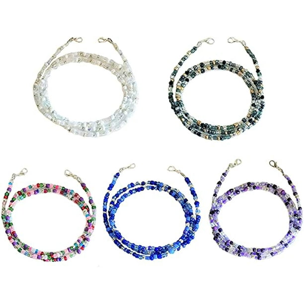 5Pcs Kids Mask Lanyard Necklace with Clips Stylish Mask Lanyard for Women Eyeglass Chains Holder Strap Beaded Lanyard Eyeglass Lanyard Breakaway Around Neck for Women 50cm 5Pcs Kids Mask Lanyard Necklace with Clips Stylish Mask Lanyard for Women Eyeglass Chains Holder Strap Beaded Lanyard Eyeglass Lanyard Breakaway Around Neck for Women 50cm